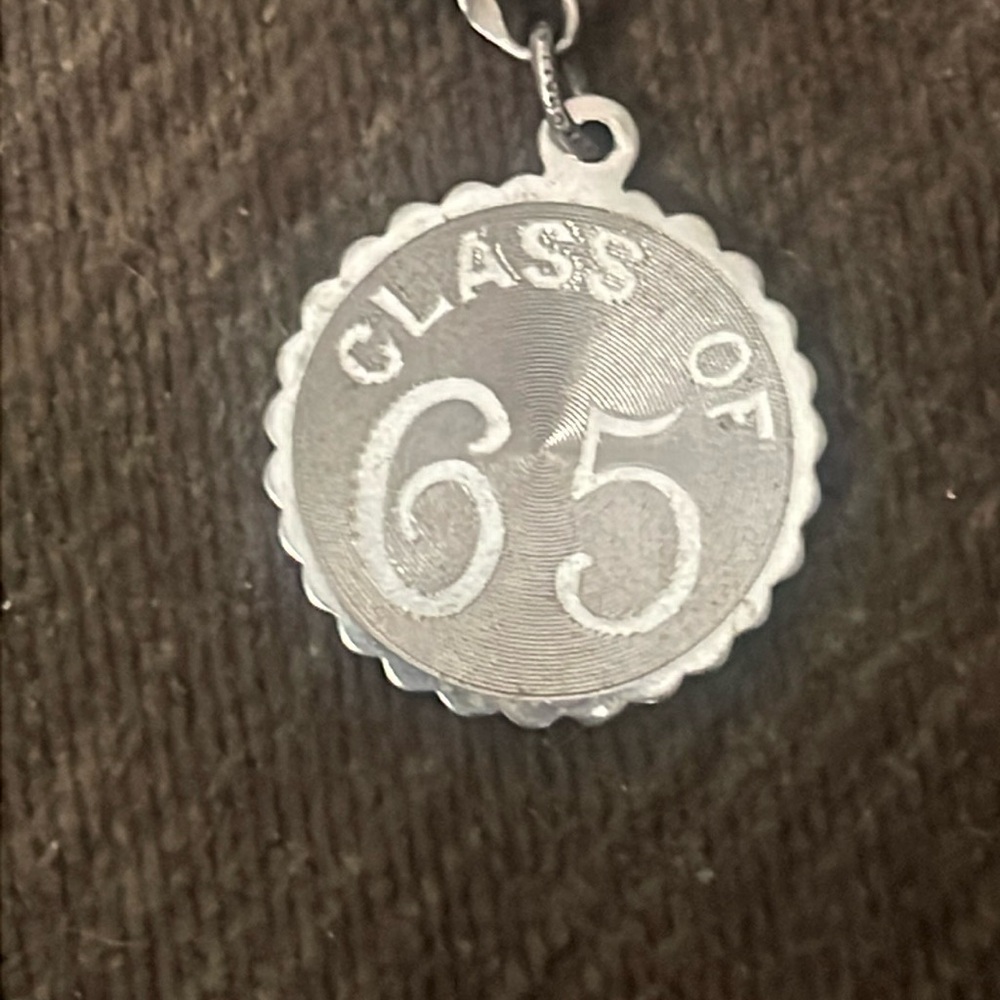 Sterling CHARM PENDANT real solid Silver Fine Jewelry Vintage 1960’s Class of 65